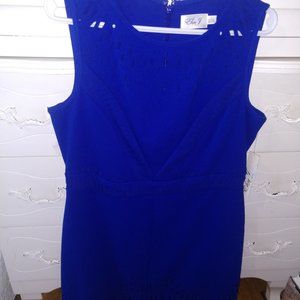 Beautiful NEW WITH TAGS Eliza J Women's Size 14 Cobalt Blue Lace Cutout Dress